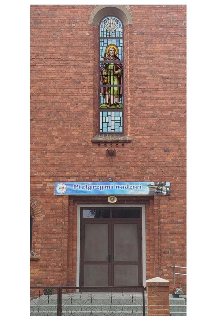 Wizualizacja witrażu św. Jakuba